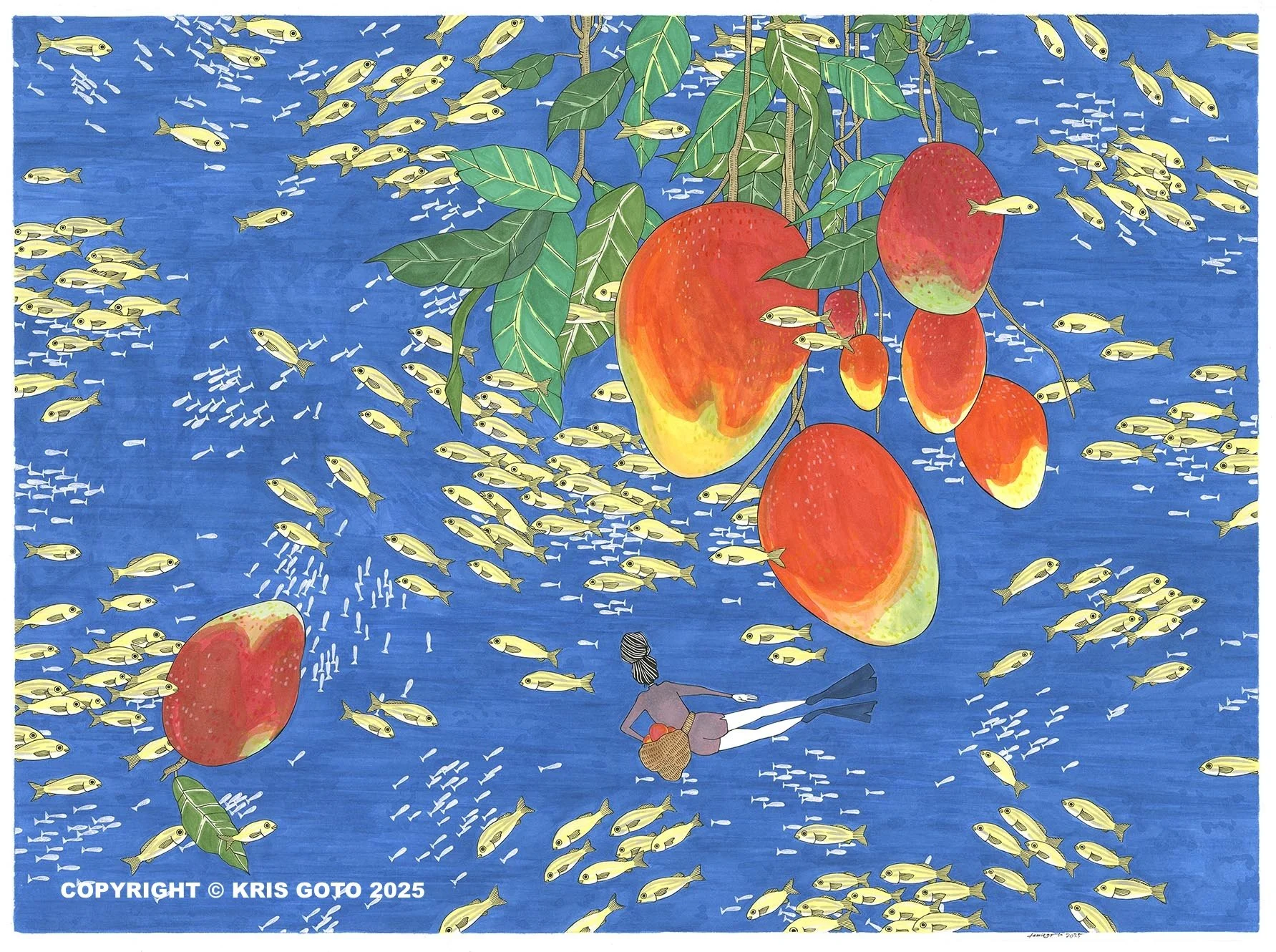 クリスゴトウ アート ハワイ Kris Goto Pen Art Illustrations Hawaii Local Artist